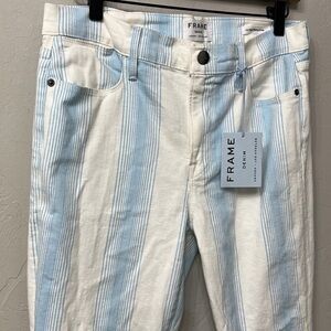 Frame NWT Denim Striped Pants